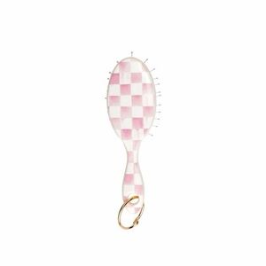 Mackenzie Childs X Wet Brush Rosy Check Keychain Bag Charm